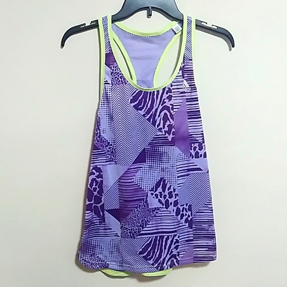 WORKOUT ACTIVEWEAR ADIDAS TOP PURPLE BLUE M